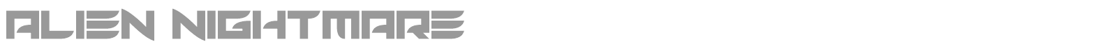 Alien Nightmare font preview
